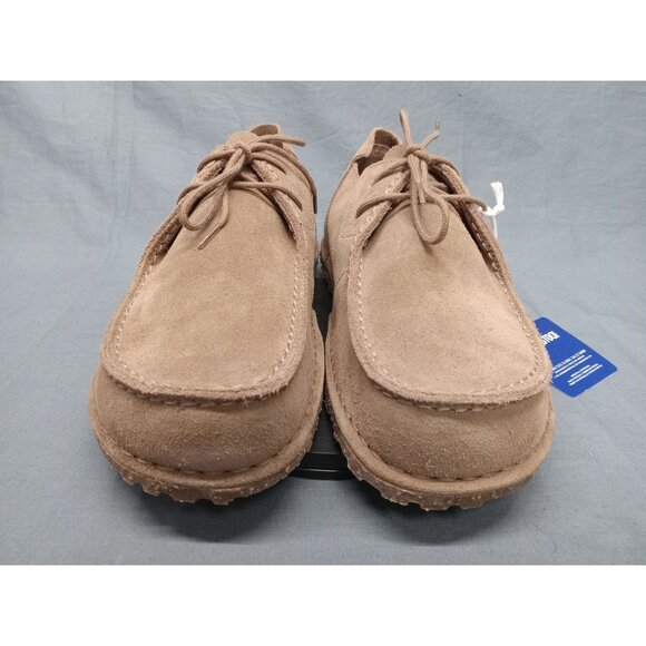 Birkenstock Mens Utti Lace Gray Taupe Suede Moccasin Size 12 REGULAR-NEW NO BOX! main image 4